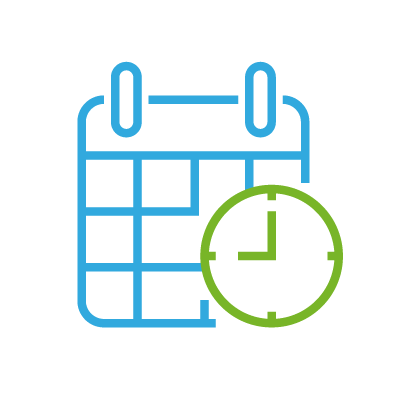 Calendar and clock icon